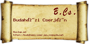Budaházi Cserjén névjegykártya